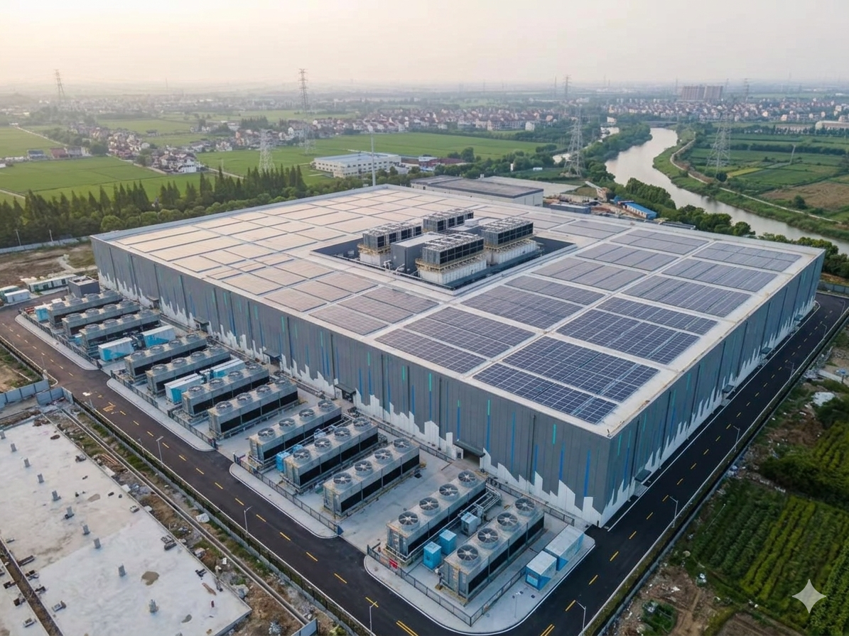 Large-scale single-story modular data center campus