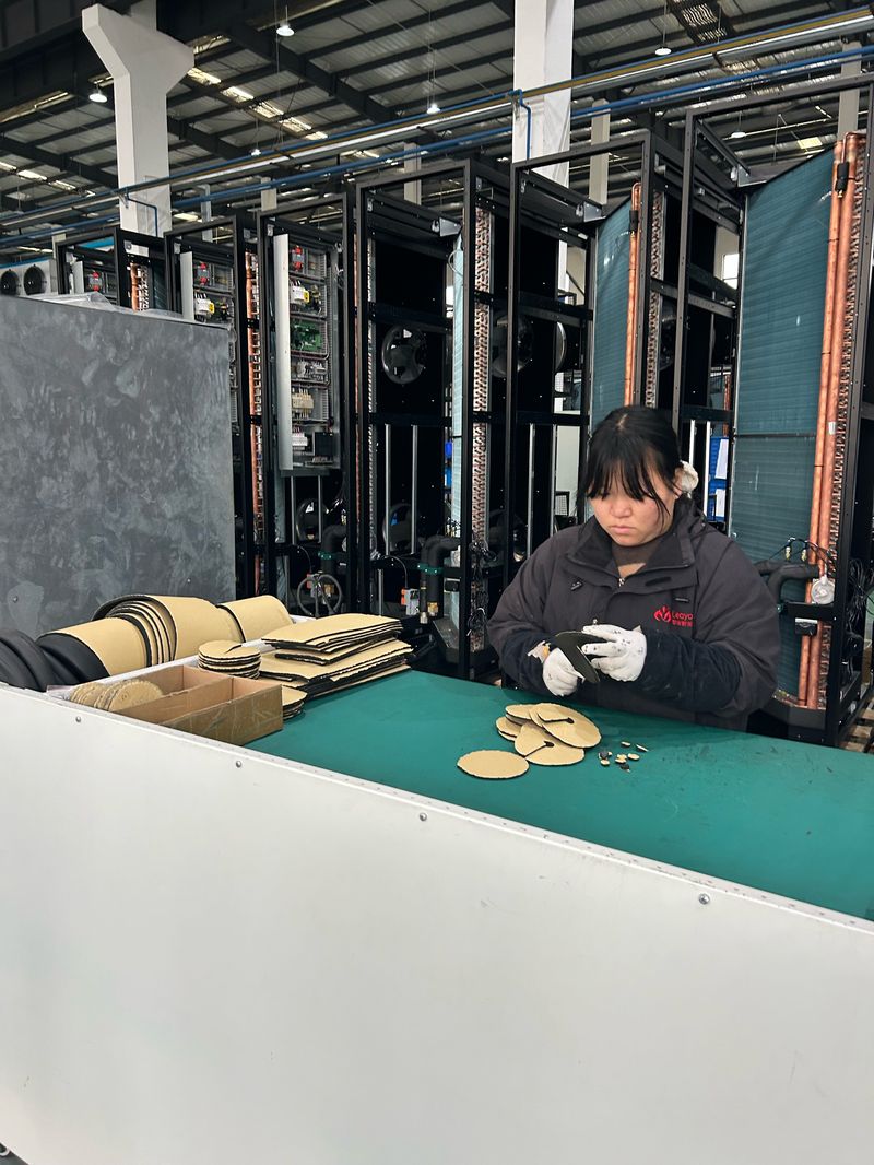 Factory floor cooling coil assembly